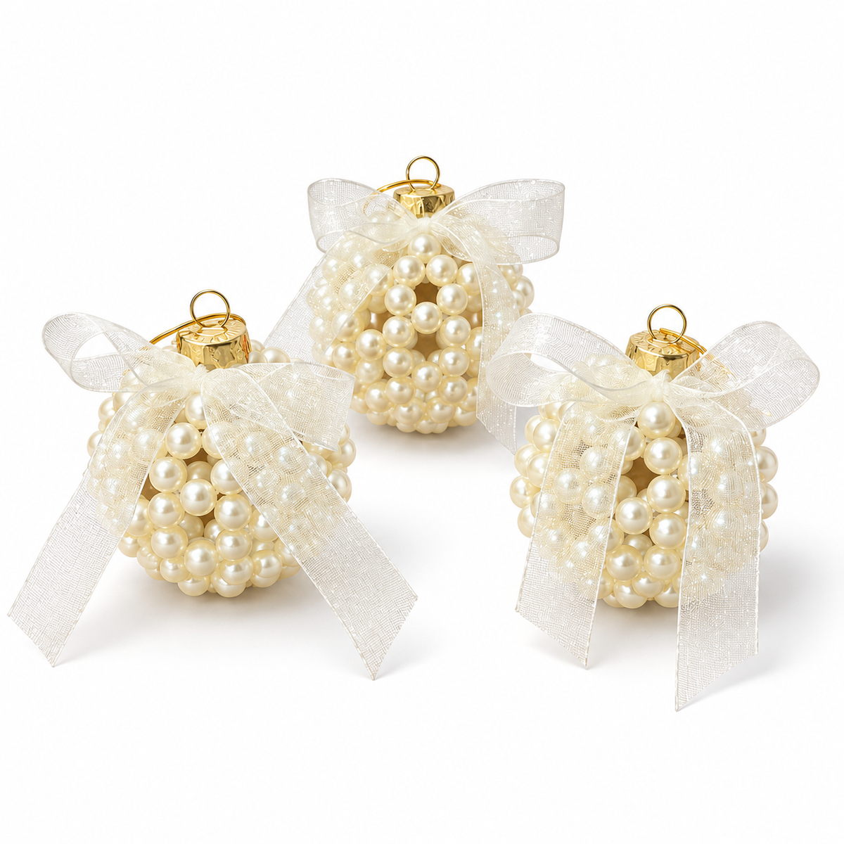 SET DI 3 PALLINE DI NATALE - Faceted Acrylic Beads