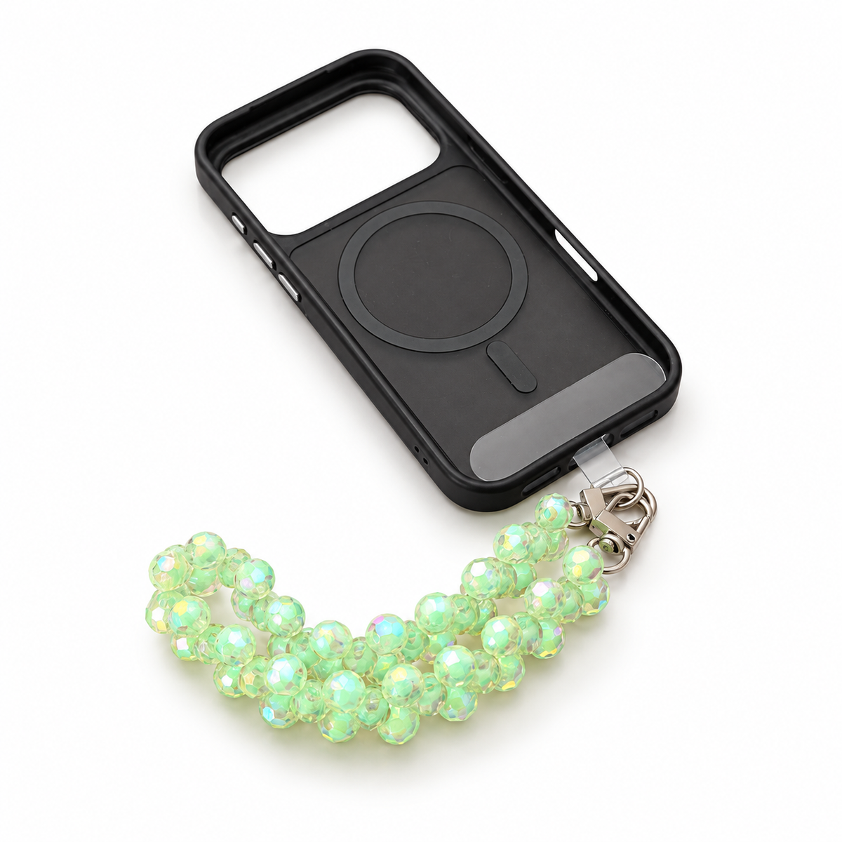 CORDINO PORTACELLULARE DA POLSO - Faceted Acrylic Beads