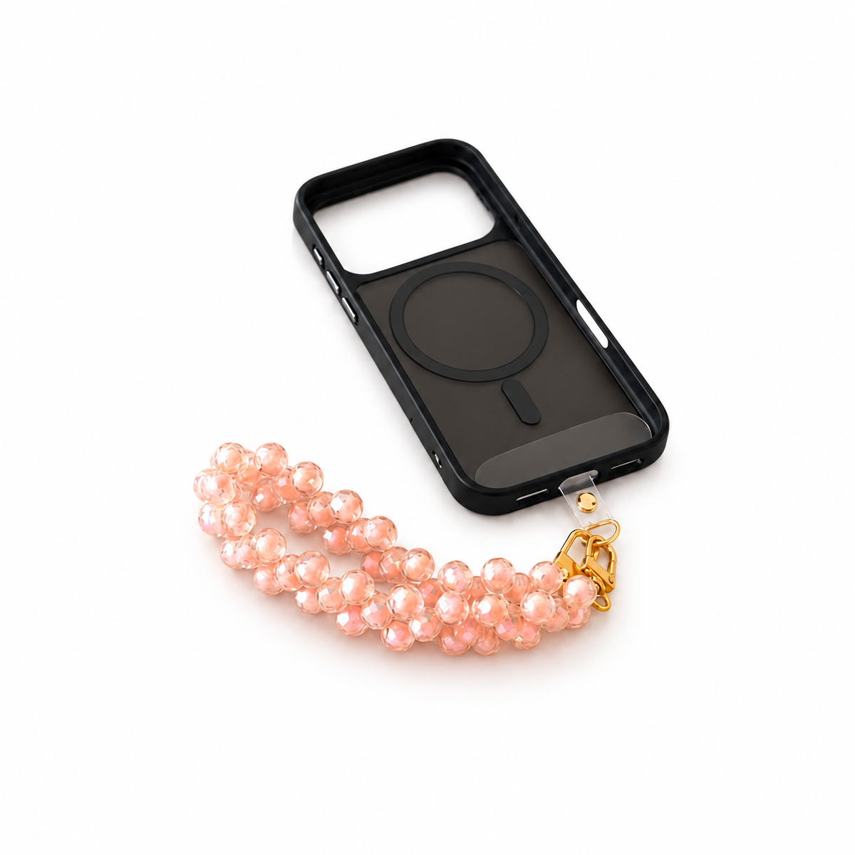 CORDINO PORTACELLULARE DA POLSO - Faceted Acrylic Beads