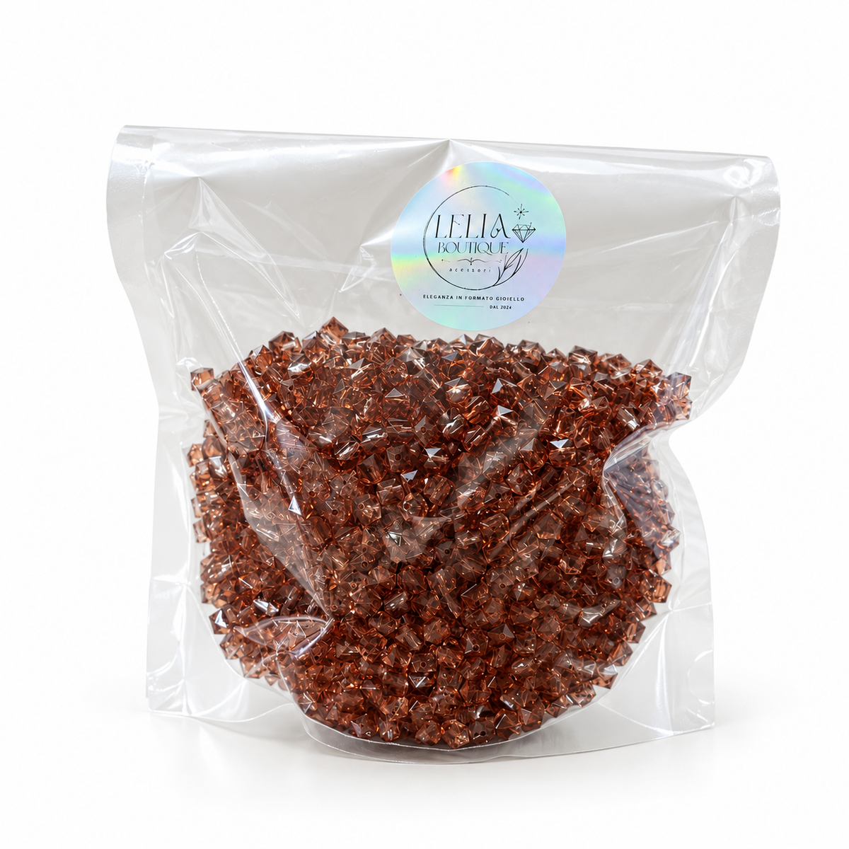 500 g ~ di PERLINE QUADRATE TWO TONED- 8 mm