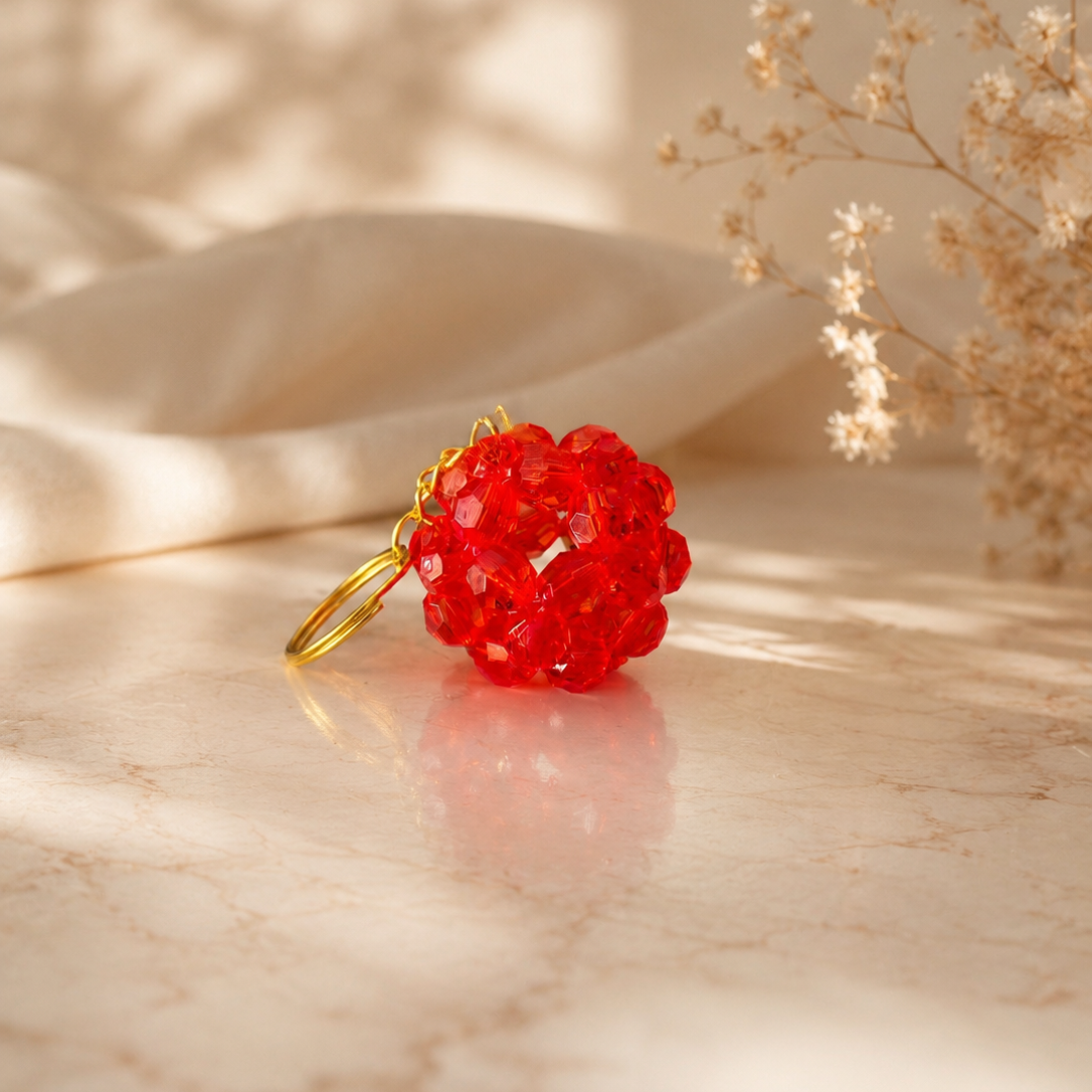 PORTACHIAVI PALLINA (large) - Faceted Acrylic Beads