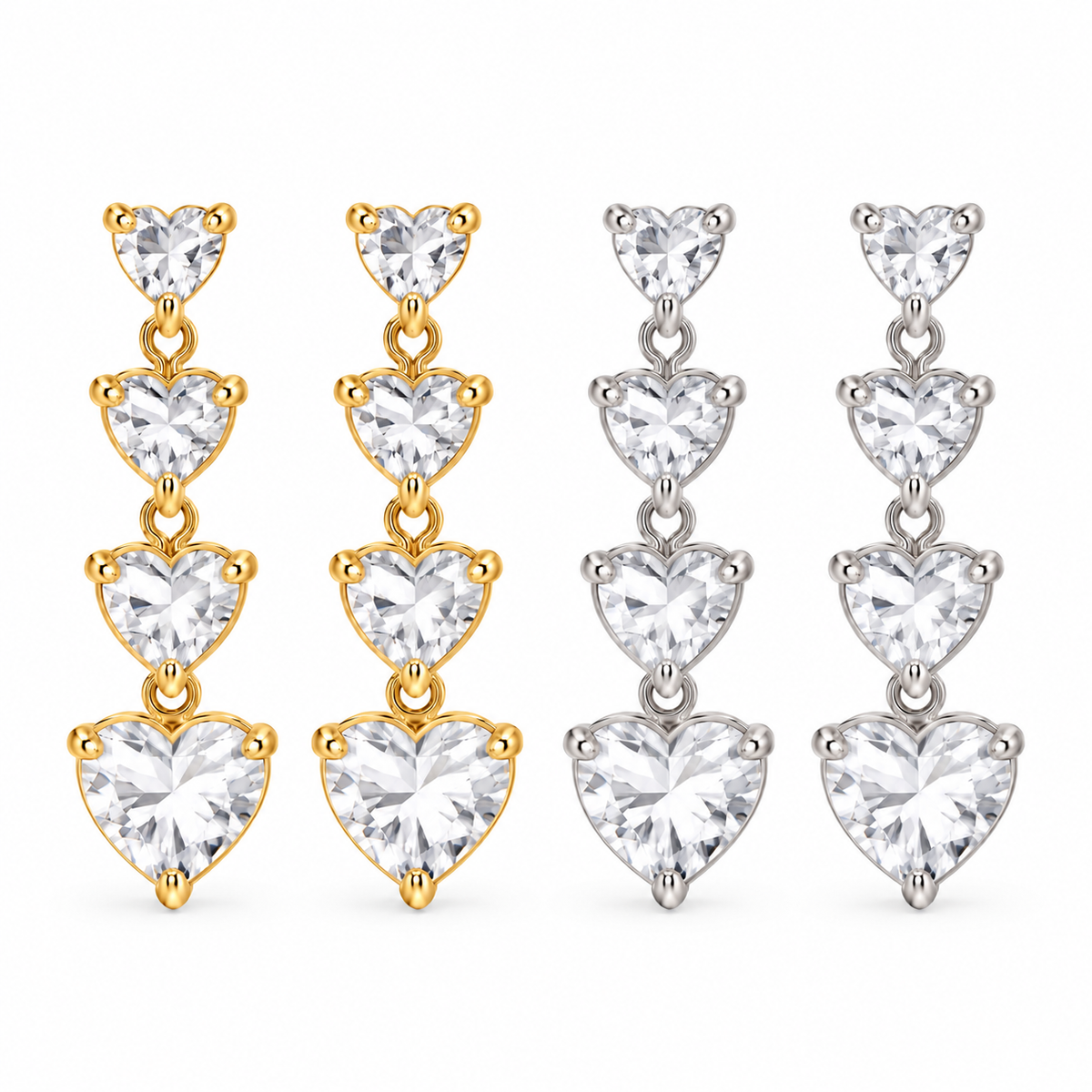 Orecchini Crystal Hearts
