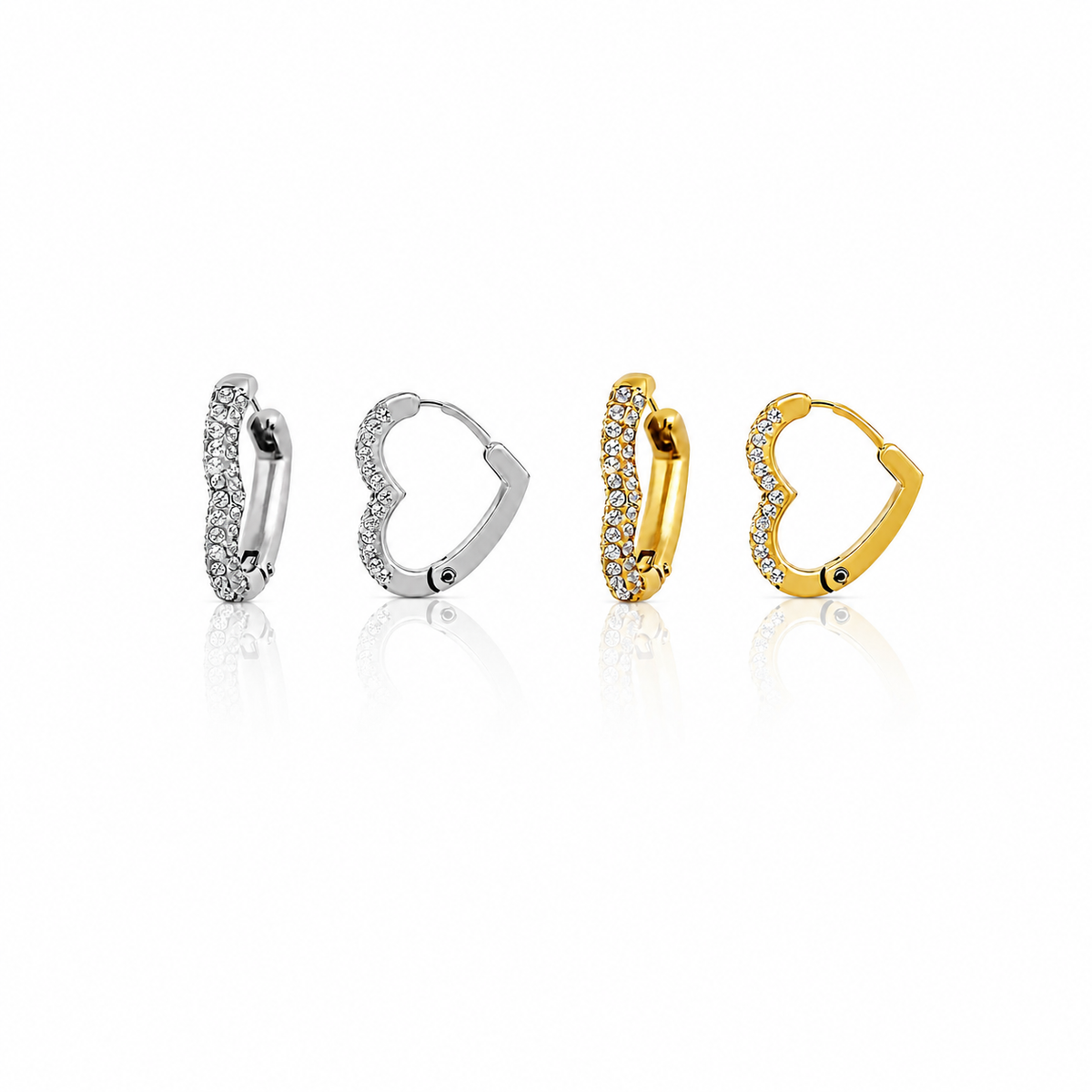 Orecchini Cuore Strass