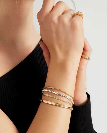 bracciale doppio strato di pietre