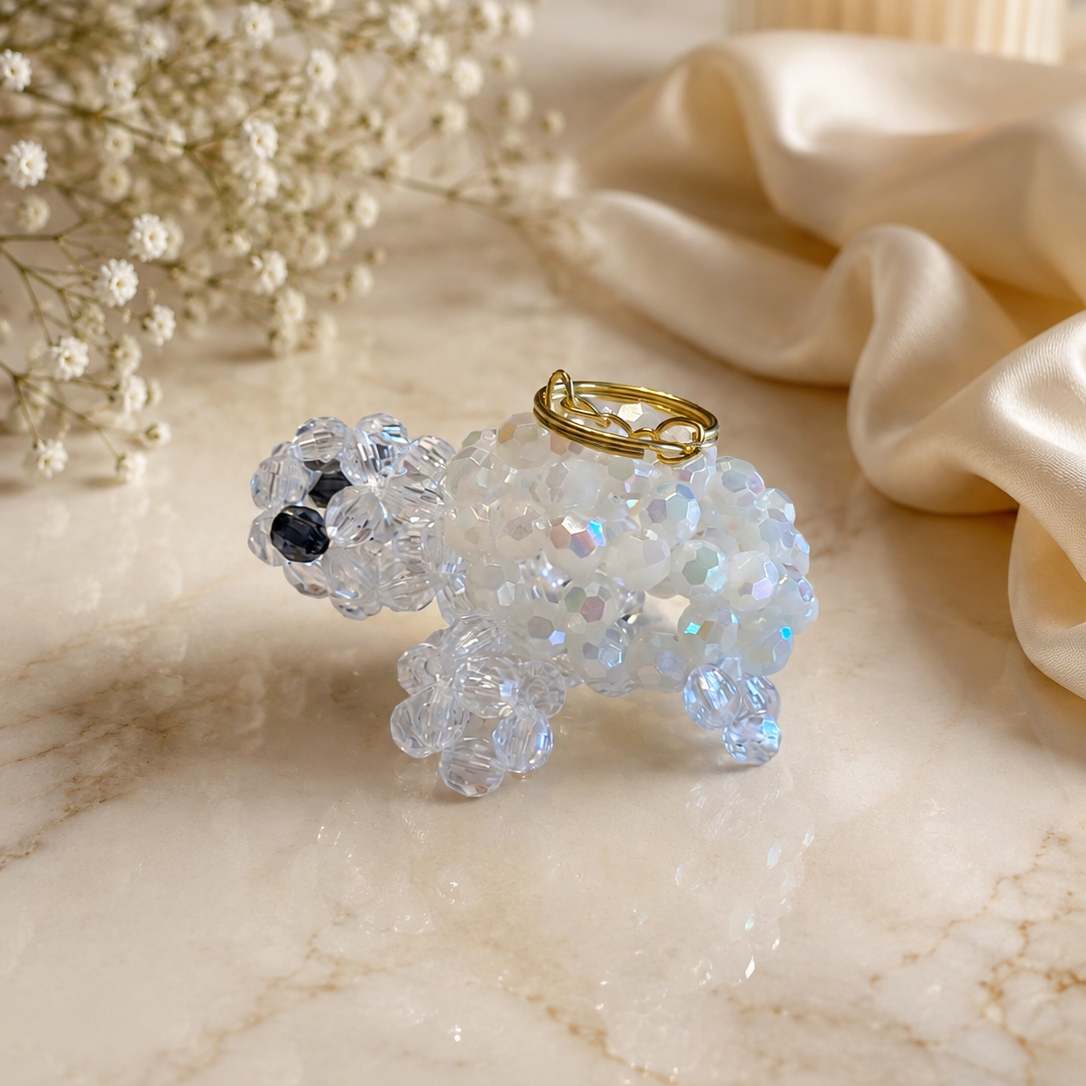 PORTACHIAVI TURTLE - Faceted Acrylic Beads AB