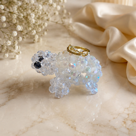 PORTACHIAVI TURTLE - Faceted Acrylic Beads AB