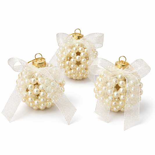 SET DI 3 PALLINE DI NATALE - Faceted Acrylic Beads