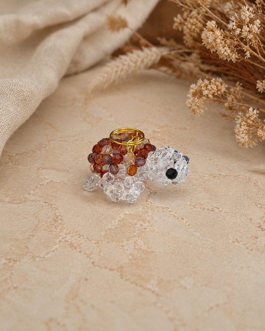 PORTACHIAVI TURTLE - Acrylic Beads & Crystal Glass Beads