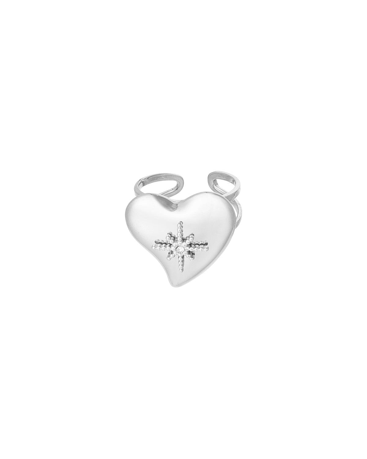 ANELLO CUORE STELLATO