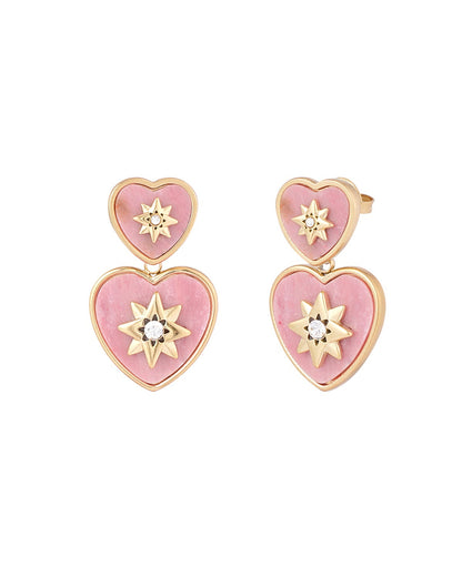 ORECCHINI CUORI CON STELLE