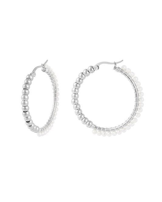 ORECCHINI HOOP PERLE CLASSICHE