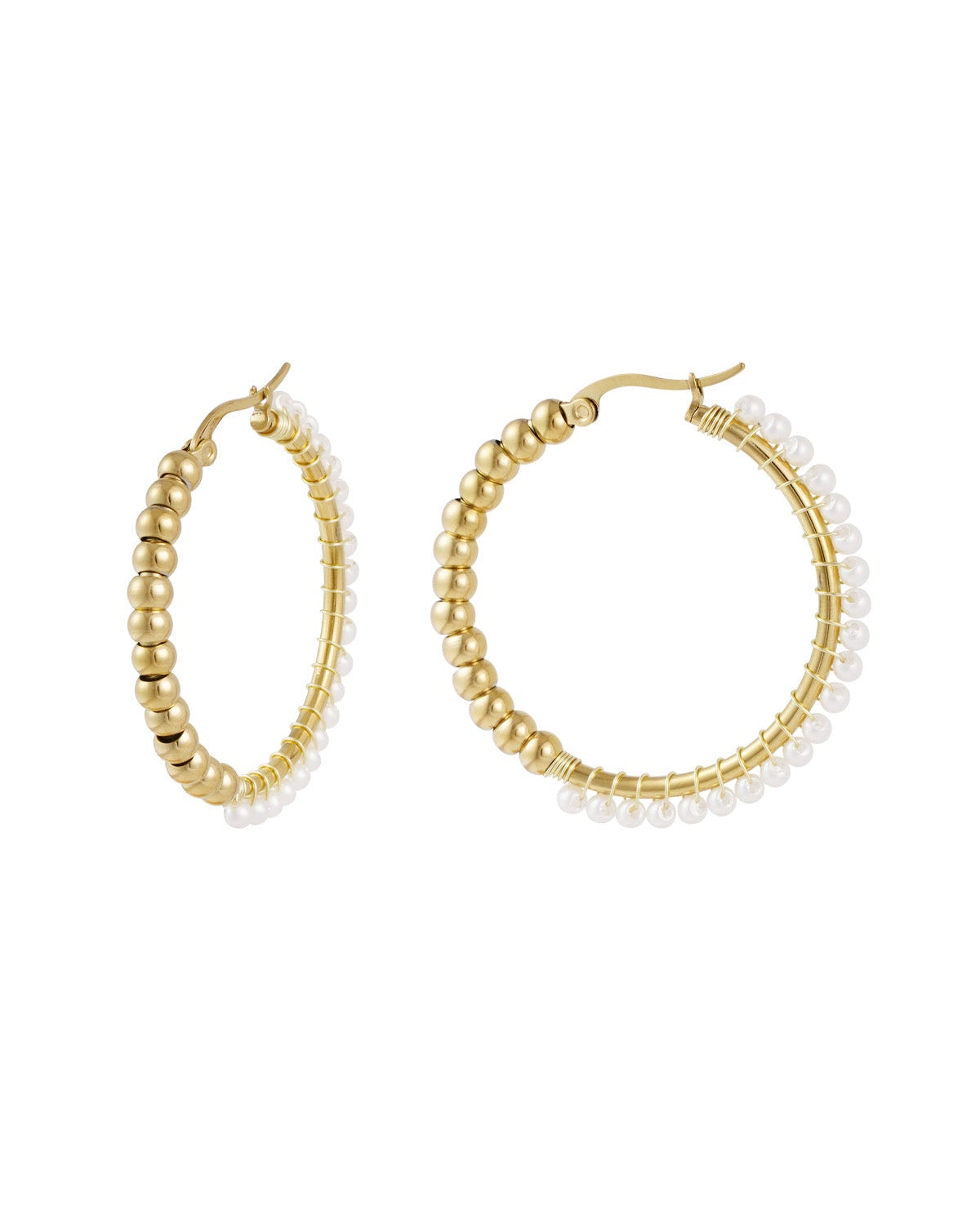 ORECCHINI HOOP PERLE CLASSICHE