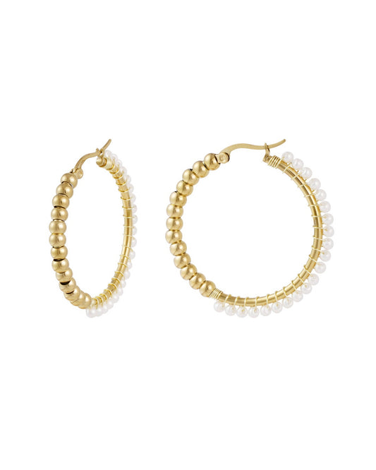 ORECCHINI HOOP PERLE CLASSICHE