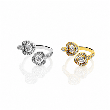 Anello Doppio Cuore