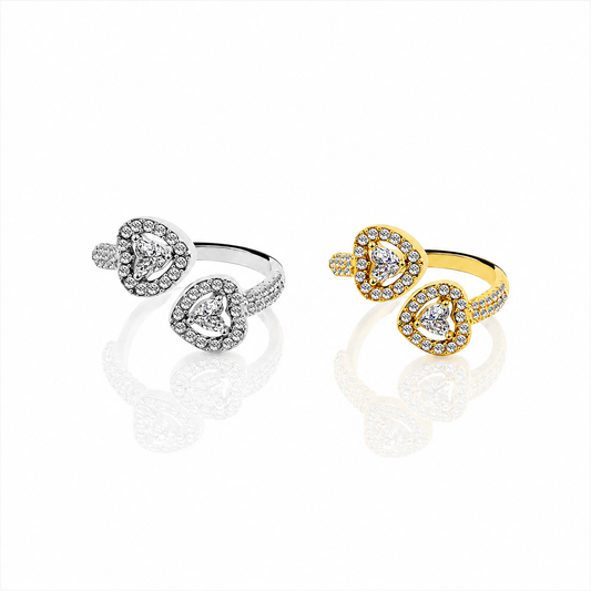 Anello Doppio Cuore