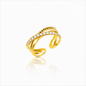 Anello Intreccio Strass