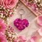 PORTACHIAVI HEART 3D (medium) - Faceted Acrylic Beads