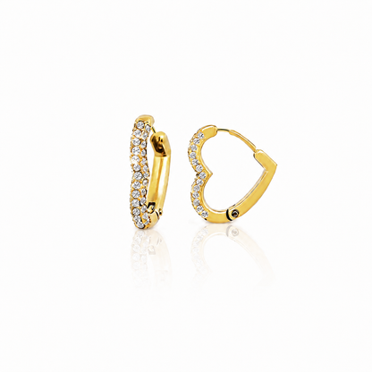 Orecchini Cuore Strass