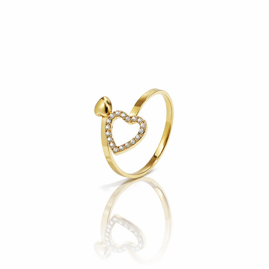 ANELLO CUORE PIENO, CUORE DI LUCE