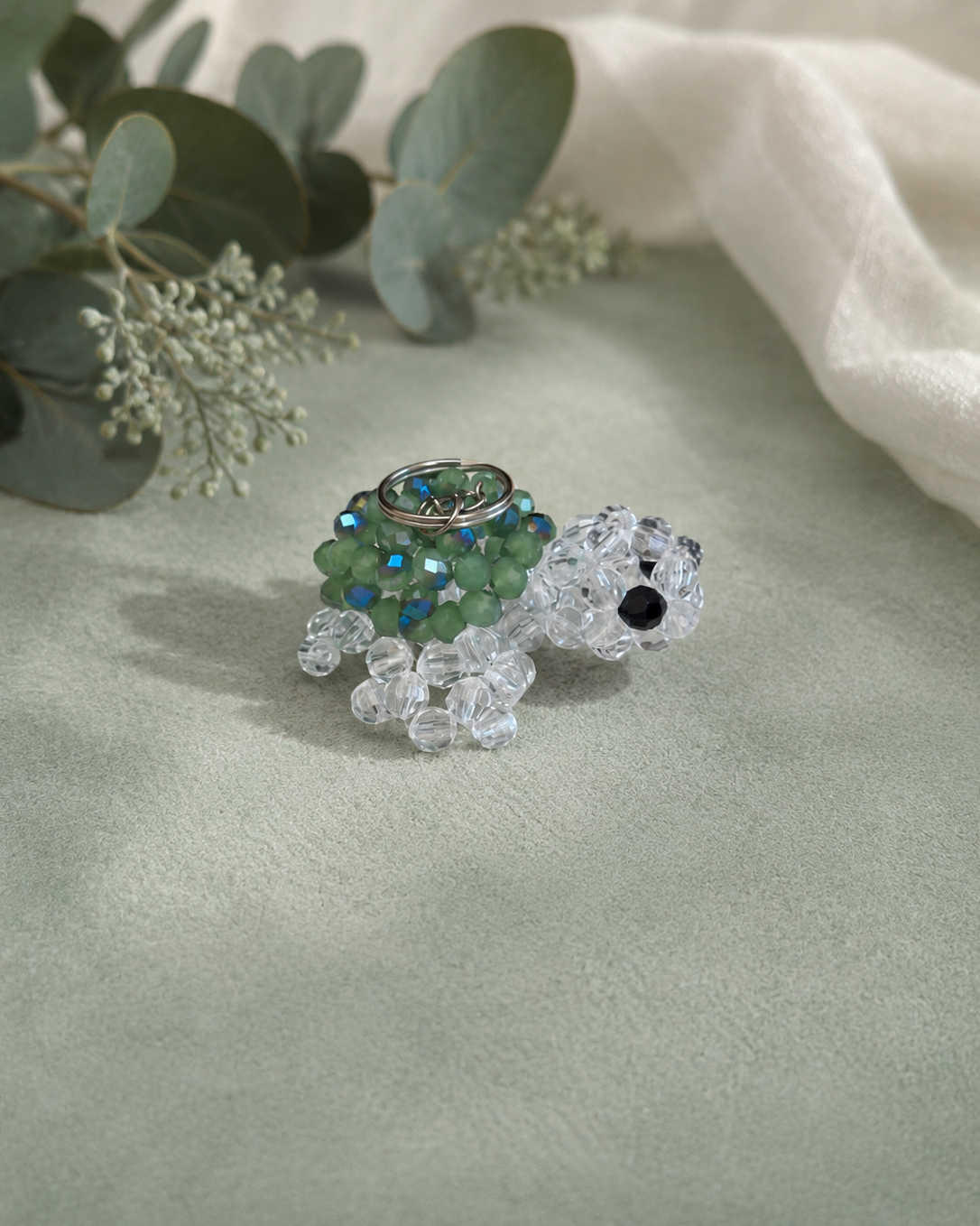 PORTACHIAVI TURTLE - Acrylic Beads & Crystal Glass Beads
