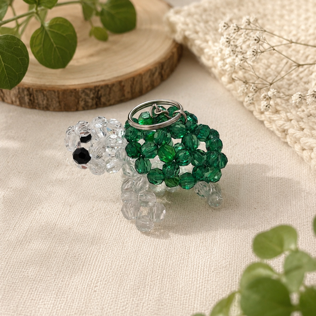 PORTACHIAVI TURTLE - Faceted Acrylic Beads