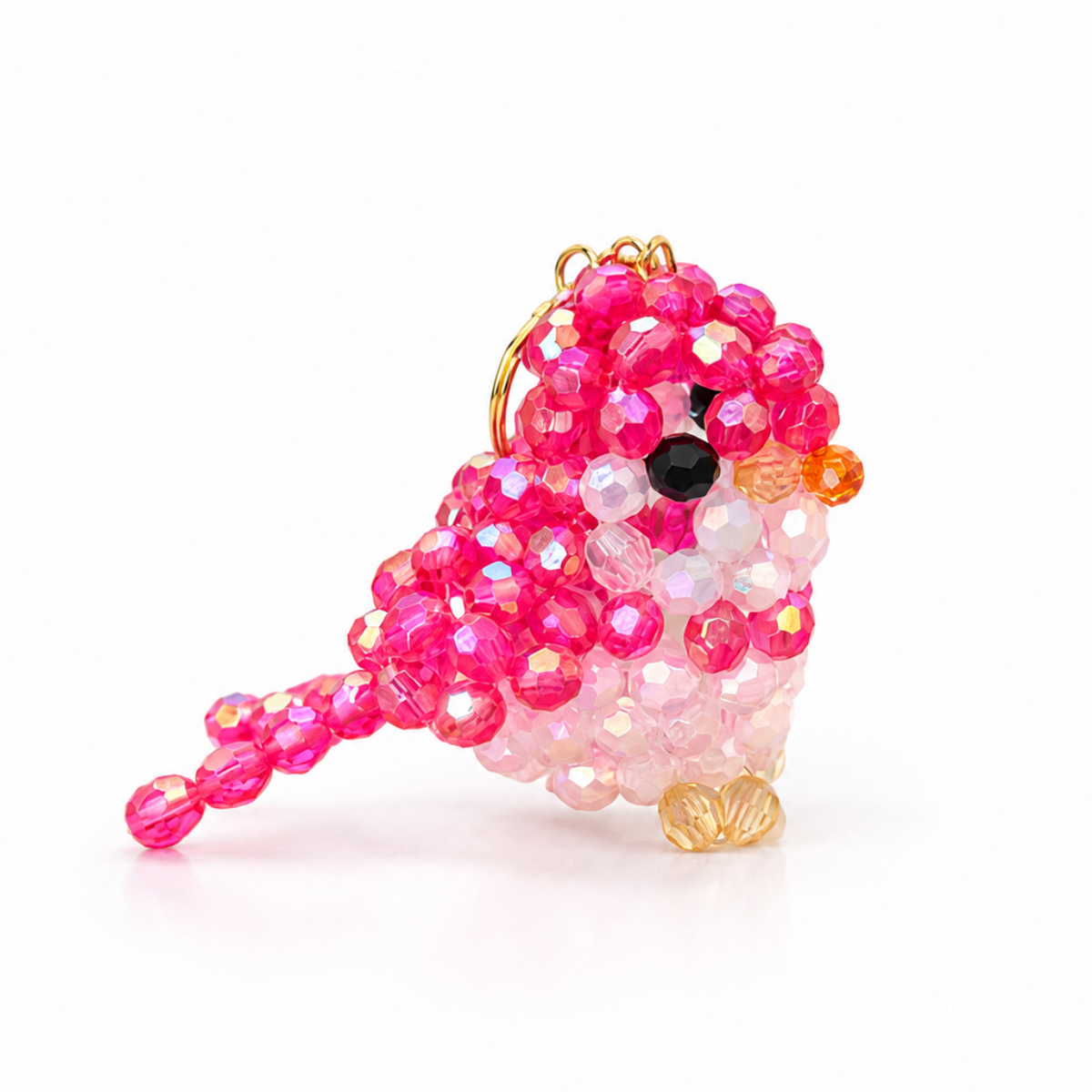 PORTACHIAVI BIRDIE - Faceted Acrylic Beads