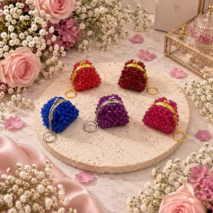 PORTAMONETE PORTACHIAVI - Faceted Acrylic Beads