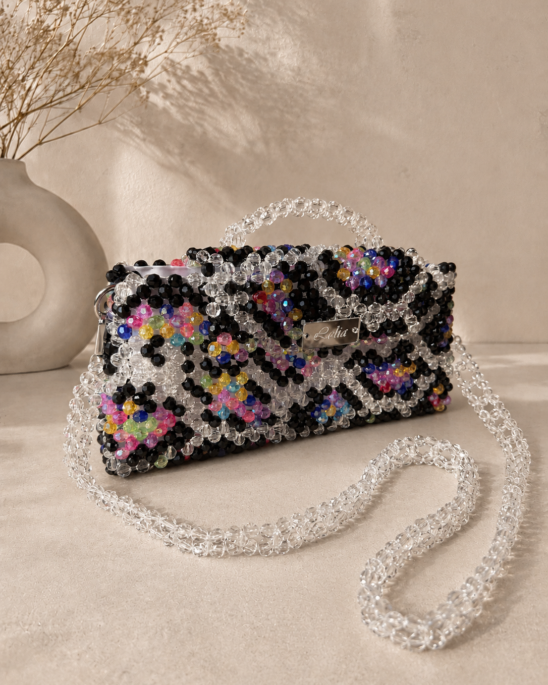 WILD RAINBOW - Medium Acrylic Jewel Bag