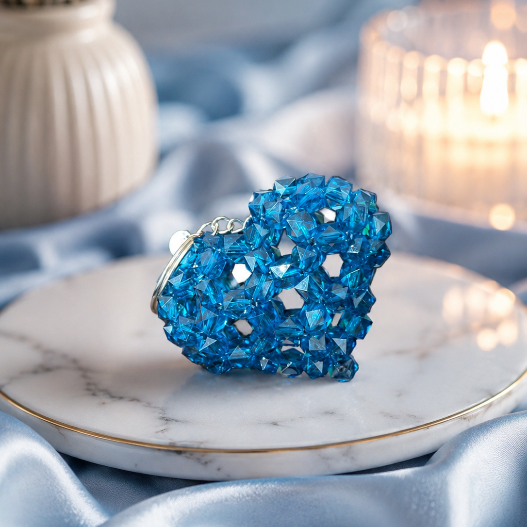 PORTACHIAVI HEART 3D - Square Acrylic Beads