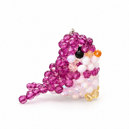 PORTACHIAVI BIRDIE - Faceted Acrylic Beads