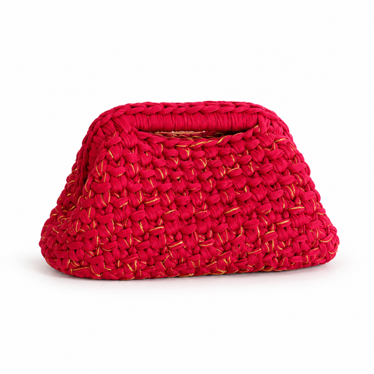 CLUTCH BAG COSTAWEAVE SPARKLE (medium) - Chiusura 18 cm