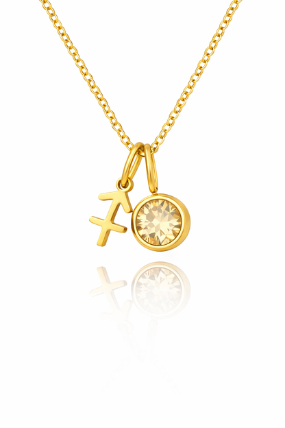 Collana Zodiacale con Birthstone