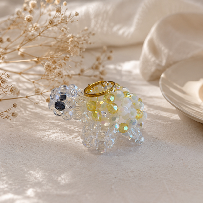 PORTACHIAVI TURTLE - Faceted Acrylic Beads AB