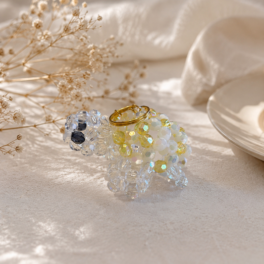 PORTACHIAVI TURTLE - Faceted Acrylic Beads AB