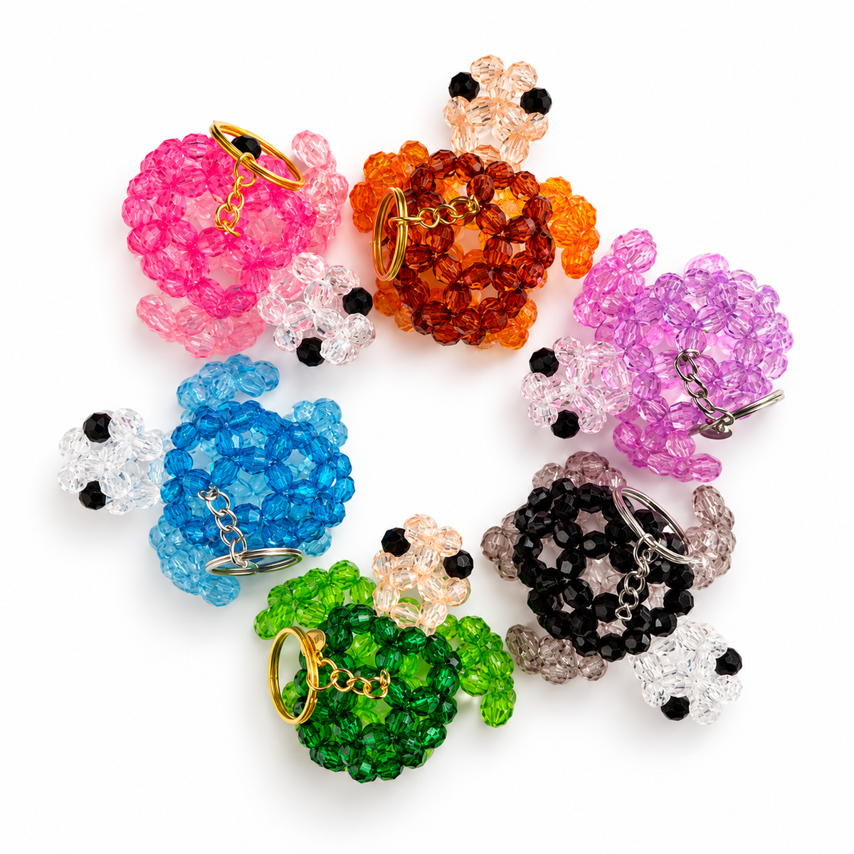 PORTACHIAVI TURTLE - Faceted Acrylic Beads