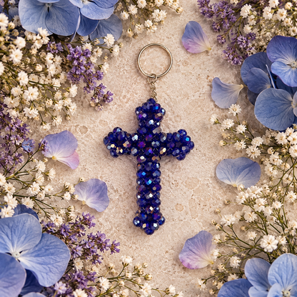PORTACHIAVI CELESTIA - Crystal Glass Beads