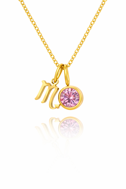 Collana Zodiacale con Birthstone