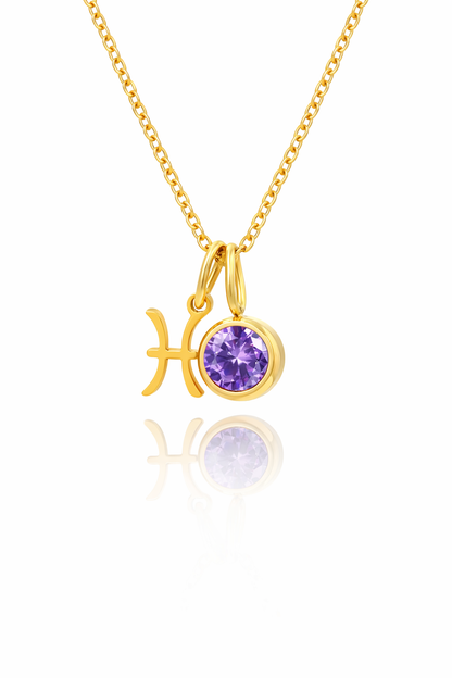 Collana Zodiacale con Birthstone