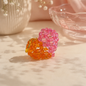PORTACHIAVI HEART 3D TWO-TONED (medium) - Faceted Acrylic Beads