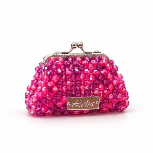 PORTAMONETE CLIC CLAC RETTANGOLARE ALLUNGATO- Faceted Acrylic Beads