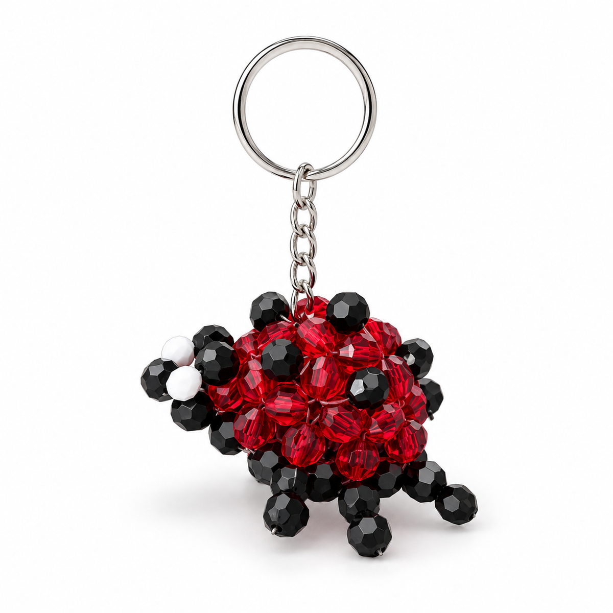 PORTACHAIVI LADYBUG (large) - Faceted Acrylic Beads