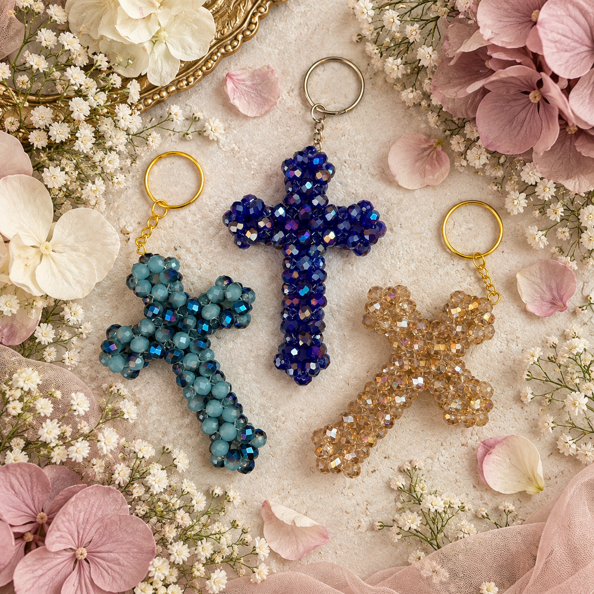 PORTACHIAVI CELESTIA - Crystal Glass Beads