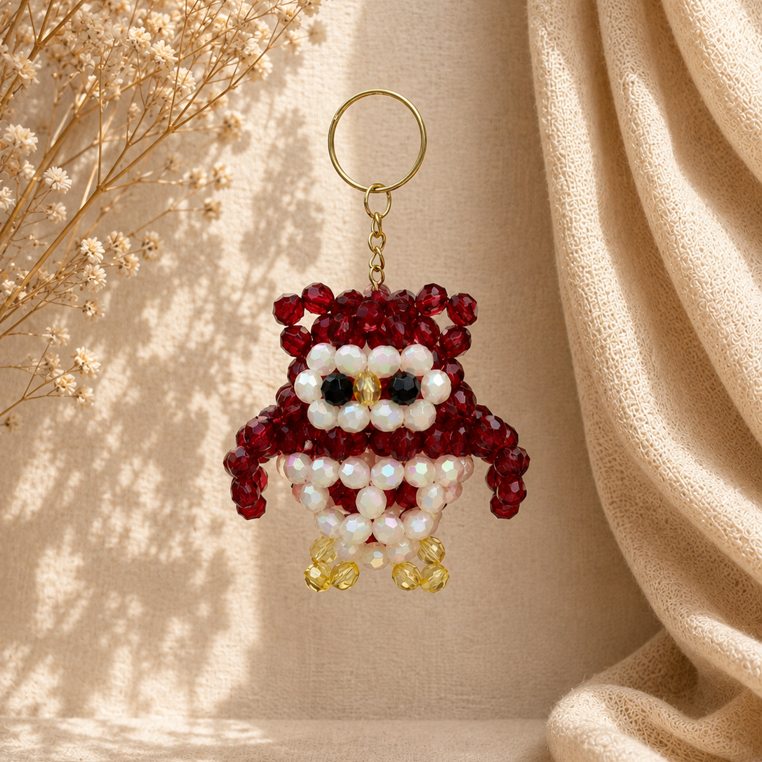 PORTACHIAVI GUFO - Faceted Acrylic Beads