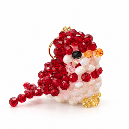 PORTACHIAVI BIRDIE - Faceted Acrylic Beads