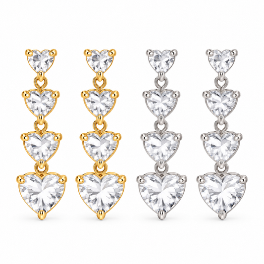 Orecchini Crystal Hearts