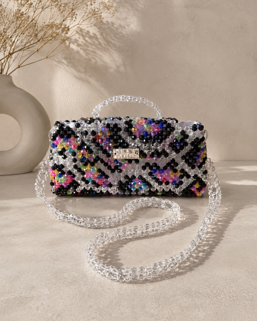 WILD RAINBOW - Medium Acrylic Jewel Bag