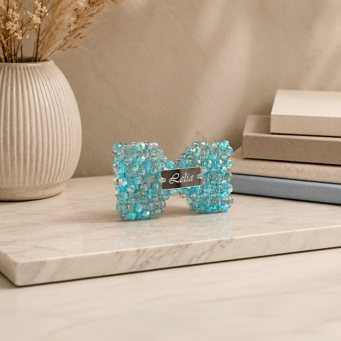 PORTACARTE FIOCCO - Faceted Acrylic Beads AB
