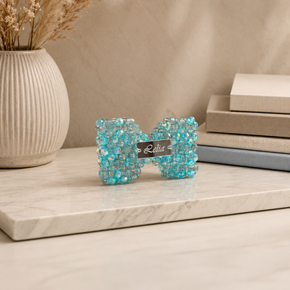 PORTACARTE FIOCCO - Faceted Acrylic Beads AB