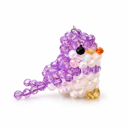 PORTACHIAVI BIRDIE - Faceted Acrylic Beads