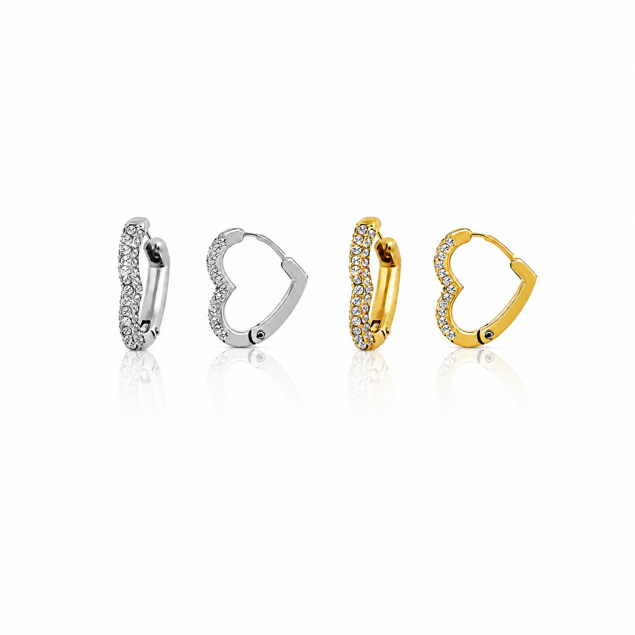 Orecchini Cuore Strass